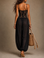 Laia | Jumpsuit in Pizzo con Scollo Halter