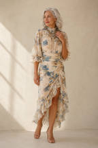 Emma | Abito Chiffon Beige