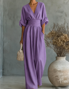 Elisa | Jumpsuit Elegante Fluida con Scollo a V