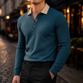 Fulvio | Polo Maniche Lunghe con Colletto a Contrasto
