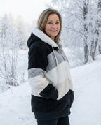Ombretta | Cappotto Peluche Bicolore