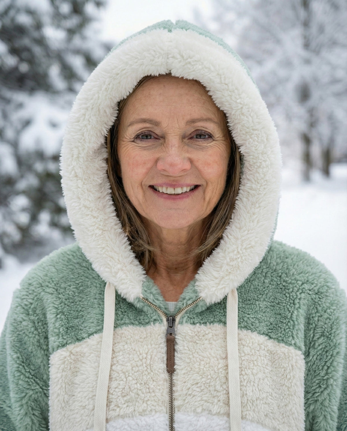 Ombretta | Cappotto Peluche Bicolore