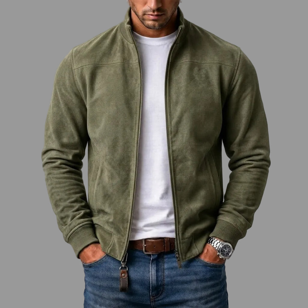 Corrado | Bomber Camoscio Collo Alto