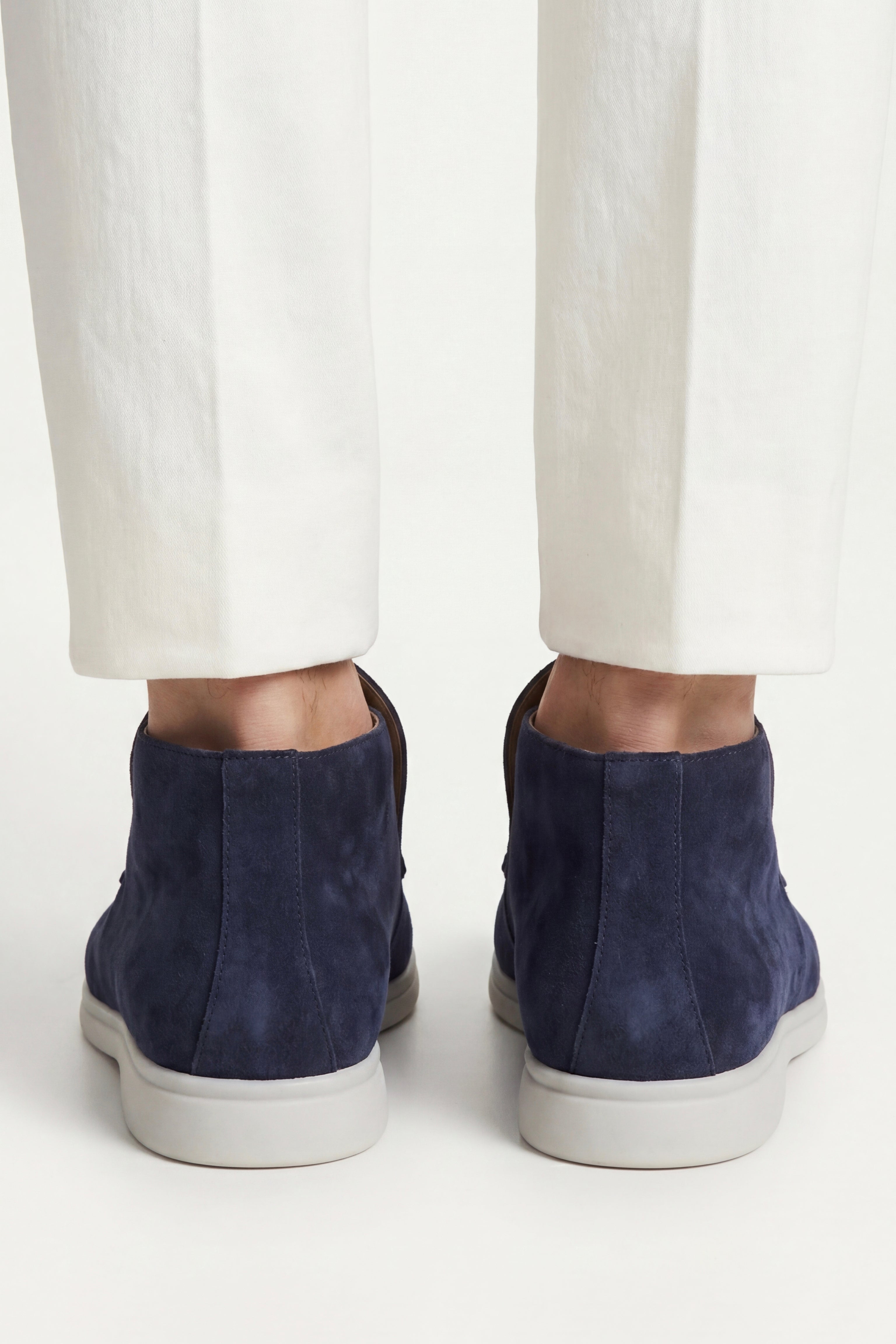 Monaco | Mocassino Aperto Camoscio — Blu Navy