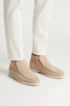 Monaco | Mocassino Aperto Camoscio — Beige