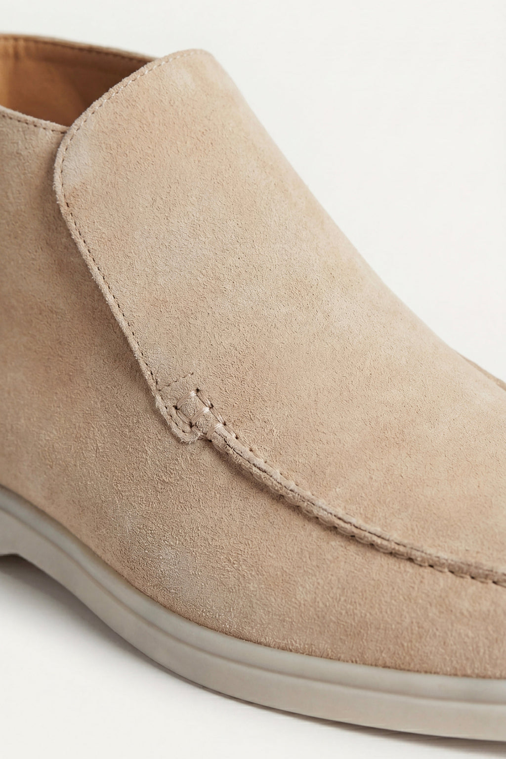 Monaco | Mocassino Aperto Camoscio — Beige