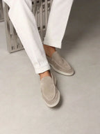 Classico | Mocassino Camoscio — Grigio Chiaro