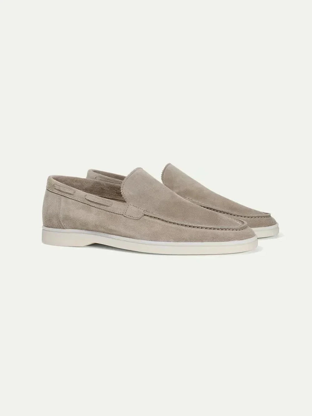 Classico | Mocassino Camoscio — Grigio Chiaro