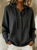 Bettina | Cardigan con Cappuccio e Bottoni