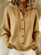Bettina | Cardigan con Cappuccio e Bottoni