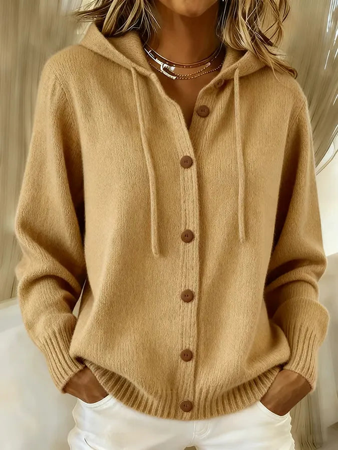 Bettina | Cardigan con Cappuccio e Bottoni