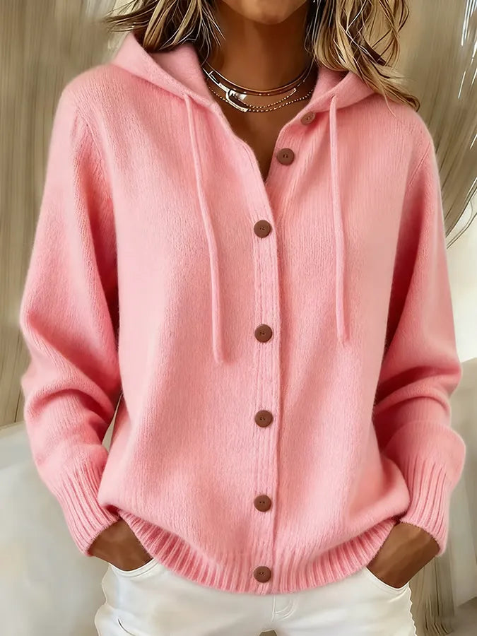 Bettina | Cardigan con Cappuccio e Bottoni