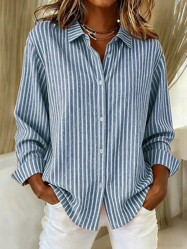 Ginevra | Camicia a Righe con Bottoni