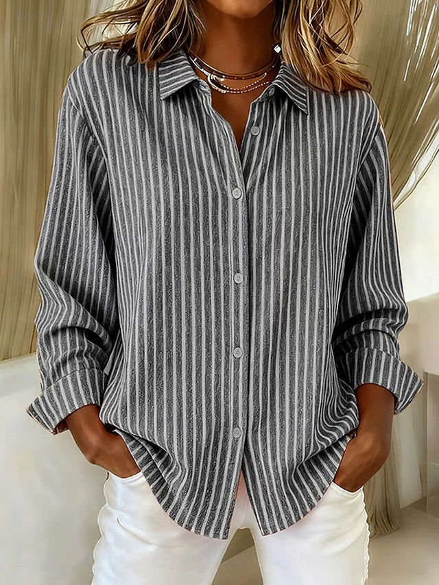Ginevra | Camicia a Righe con Bottoni