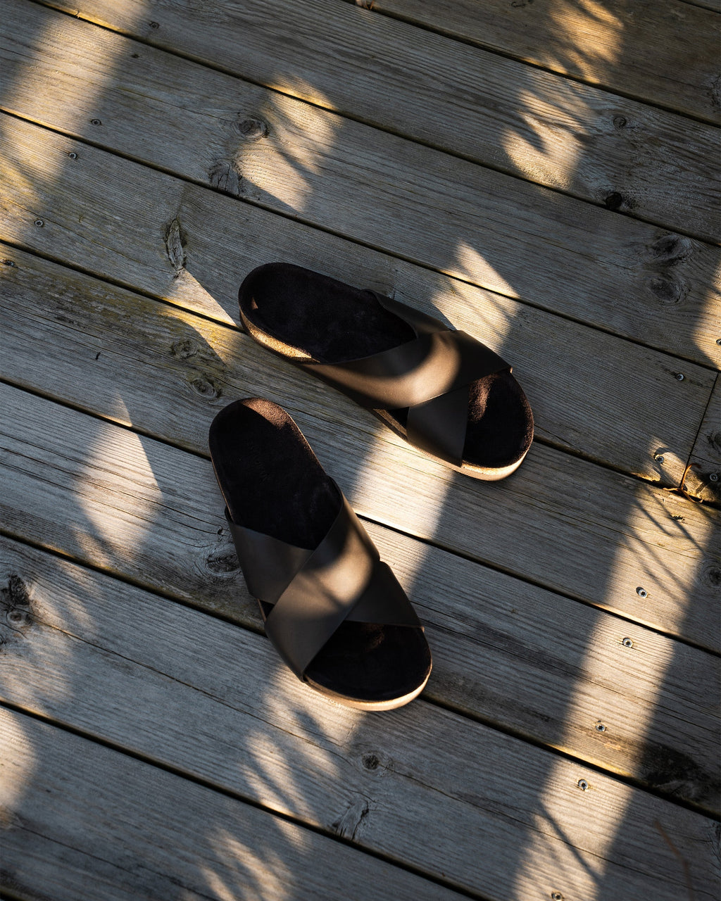 Amalfi | Sandali in Pelle — Marrone Scuro