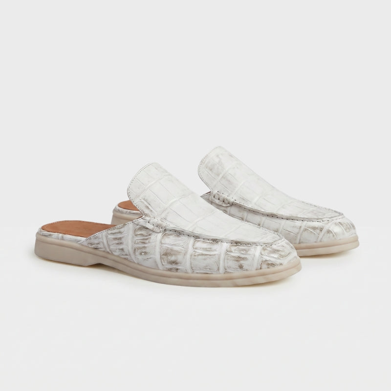 Yacht Croco | Mocassino Aperto — Bianco · Limited Edition