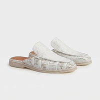 Yacht Croco | Mocassino Aperto — Bianco · Limited Edition