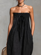 Ninetta | Jumpsuit Estiva Senza Spalline con Fiocco