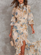 Emma | Abito Chiffon Beige