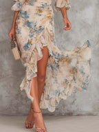 Emma | Abito Chiffon Beige