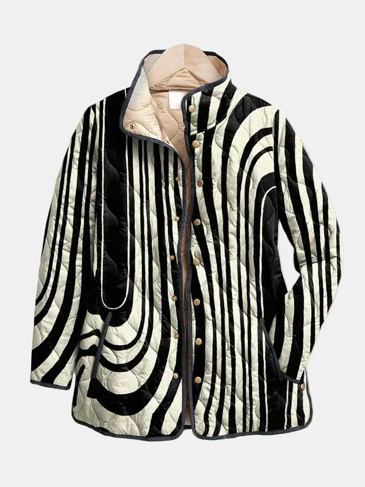 Zaira | Giacca Trapuntata Grafica Zebra