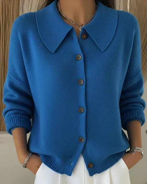 Velia | Cardigan con Collo a Camicia