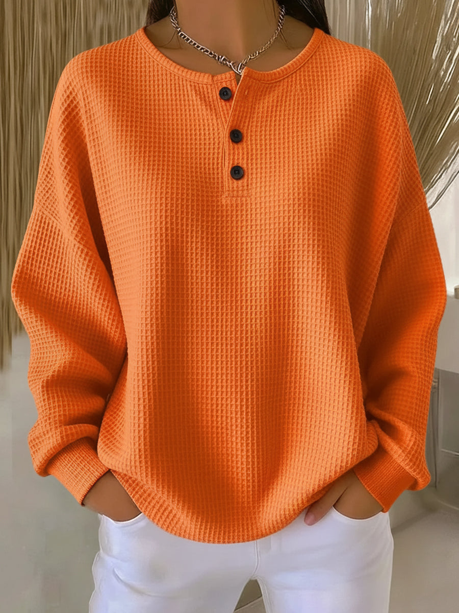 Miranda | Felpa Henley Goffrata