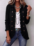Elvira | Giacca in Maglia Nera con Volant