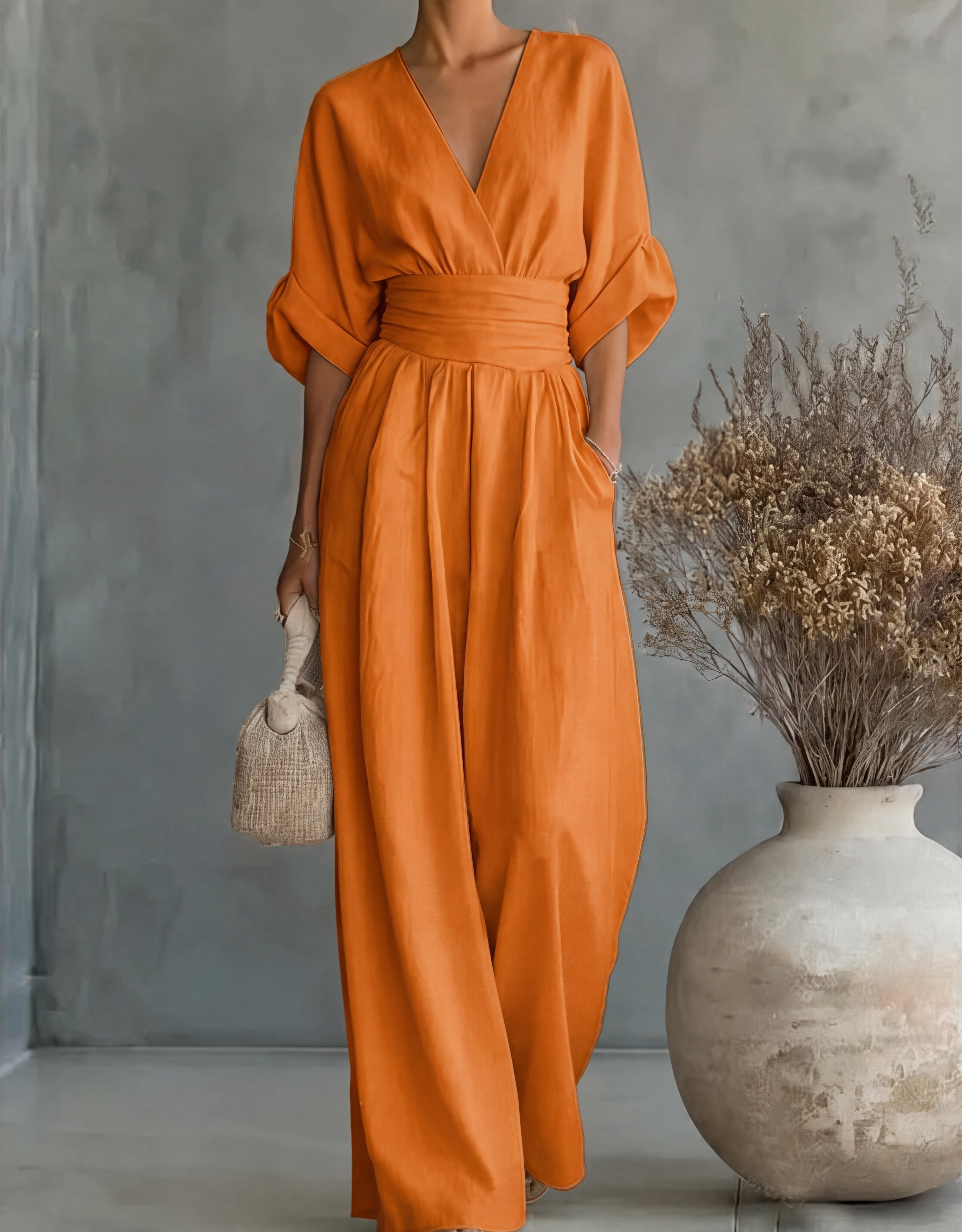 Elisa | Jumpsuit Elegante Fluida con Scollo a V