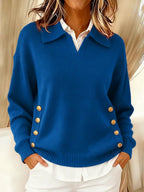 Erminia | Maglione con Collo Polo e Bottoni