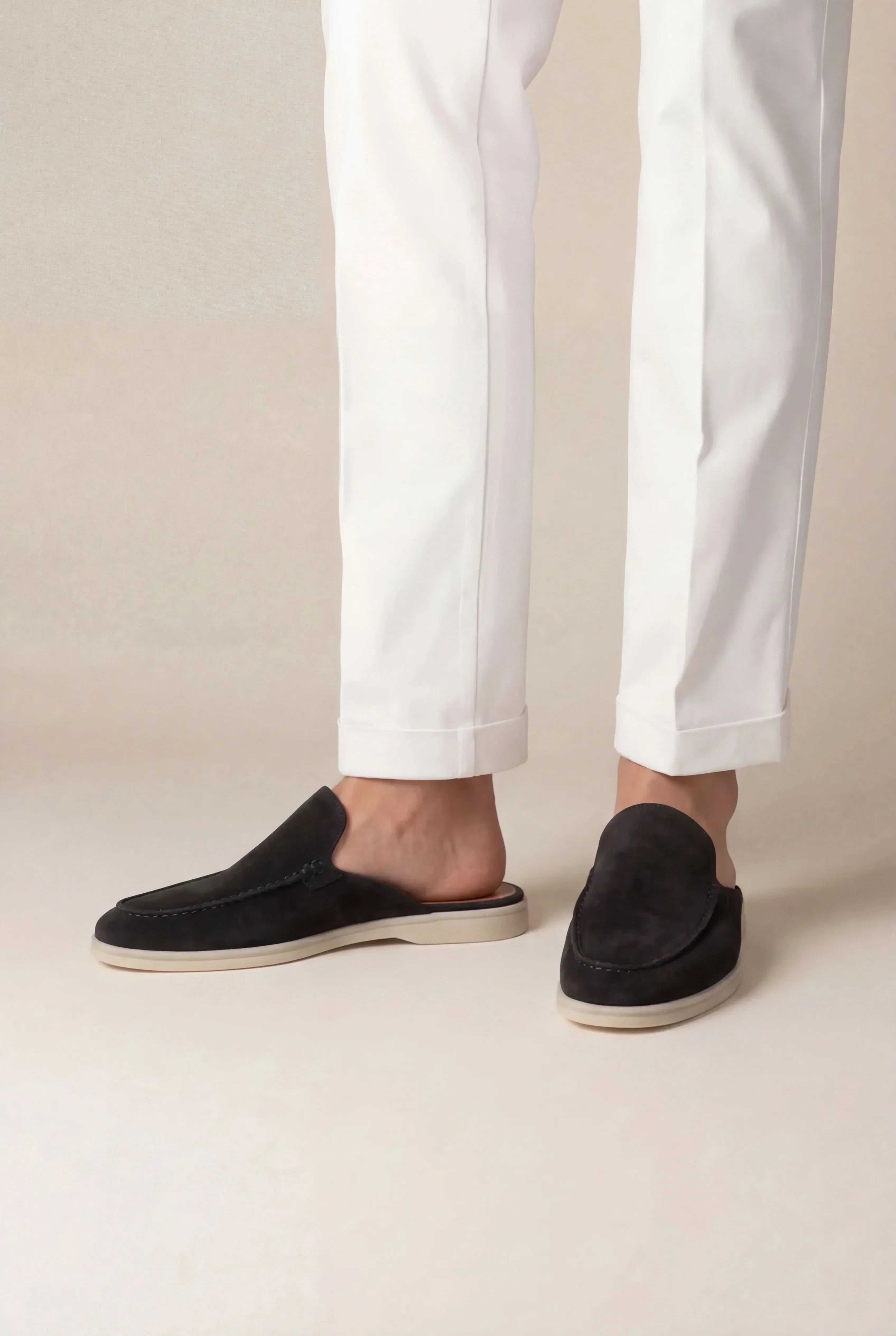 Yacht | Mocassino Aperto Camoscio — Nero