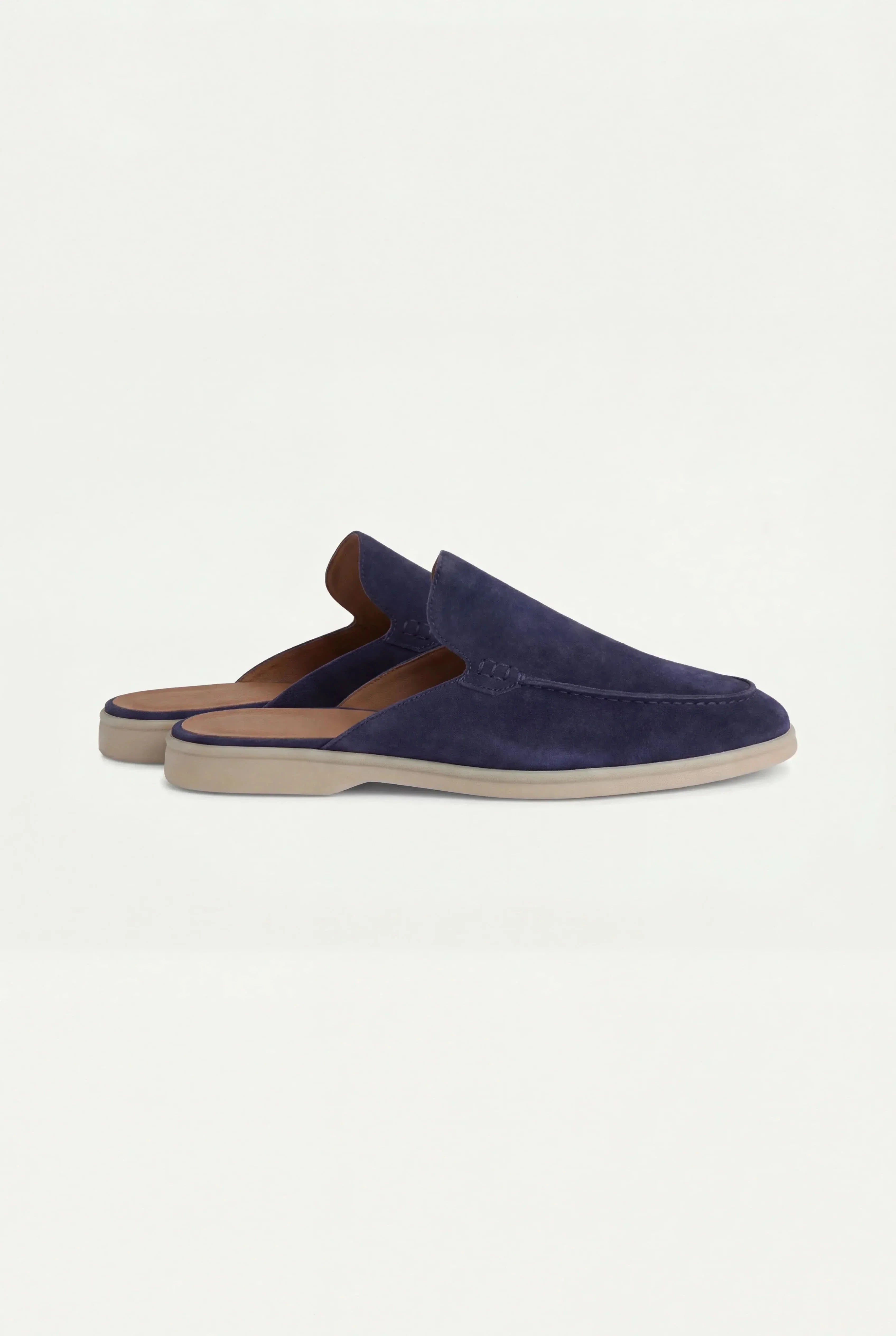 Yacht | Mocassino Aperto Camoscio — Blu Navy