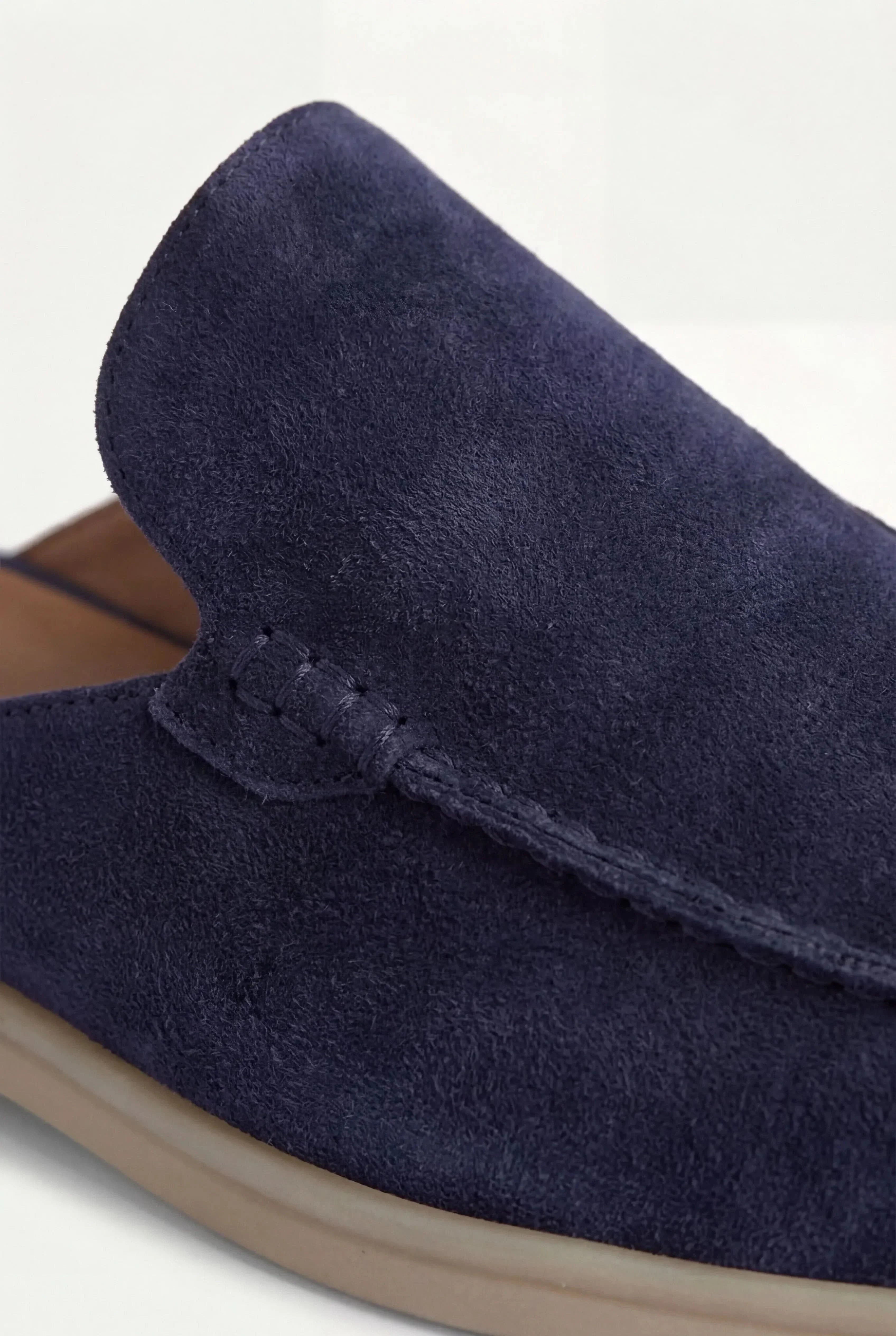 Yacht | Mocassino Aperto Camoscio — Blu Navy