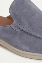Yacht | Mocassino Aperto Camoscio — Celeste