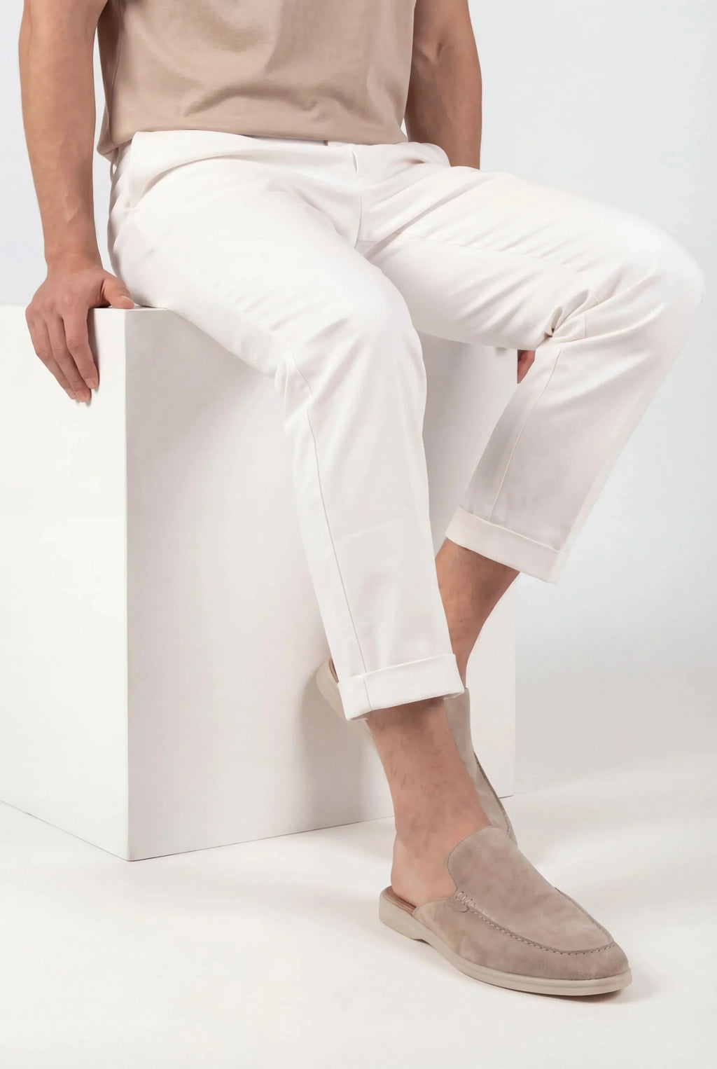 Yacht | Mocassino Aperto Camoscio — Beige