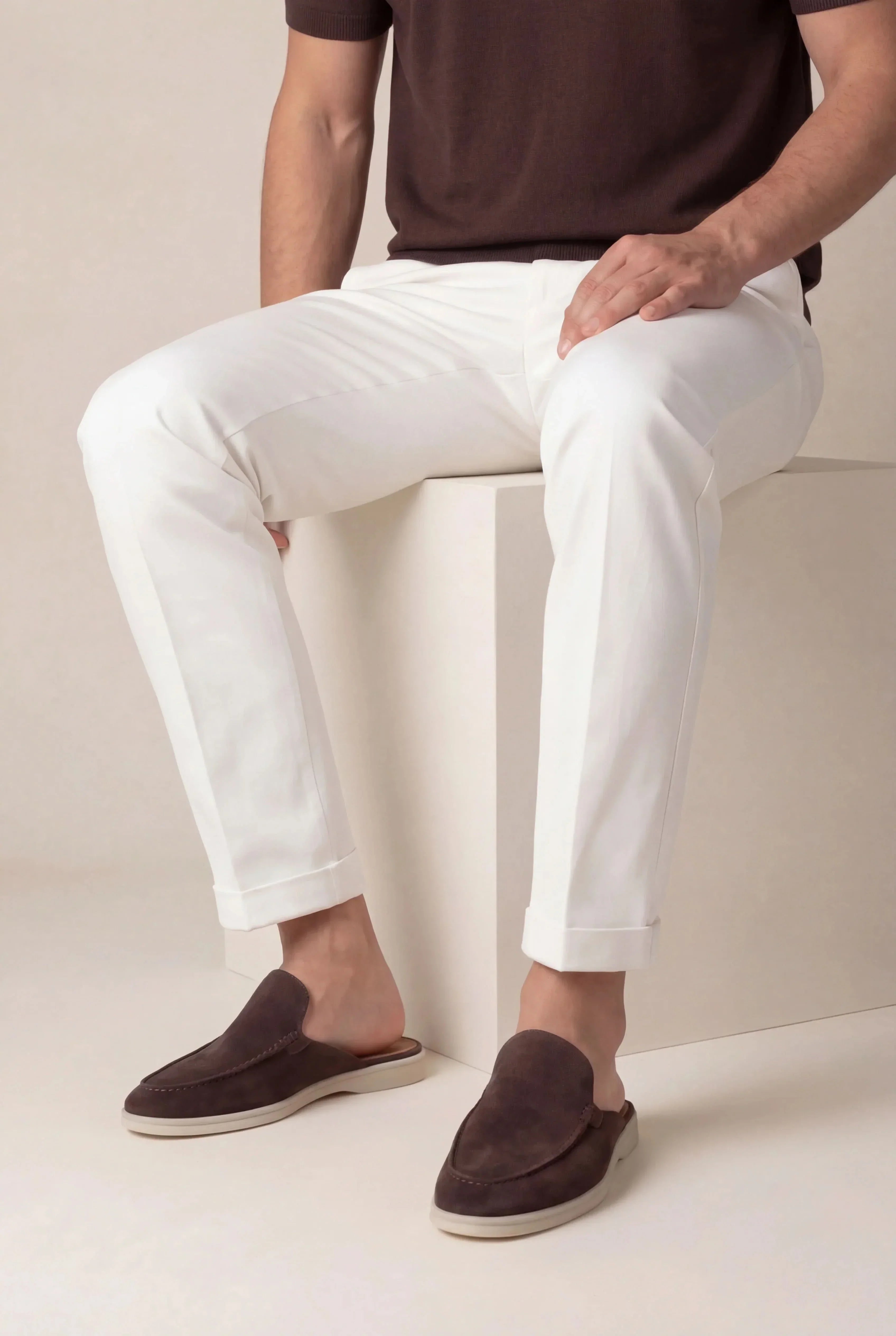 Yacht | Mocassino Aperto Camoscio — Marrone