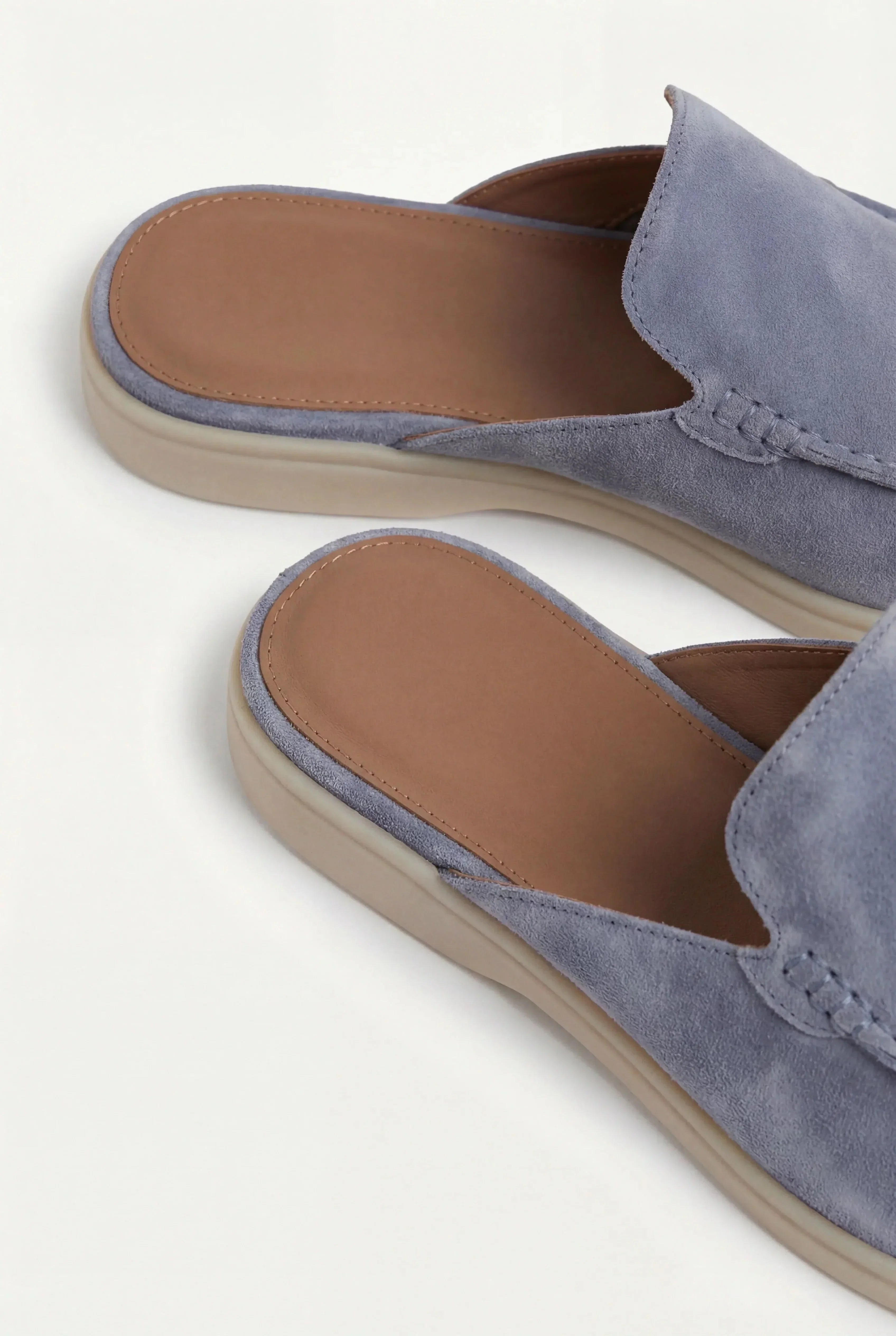 Yacht | Mocassino Aperto Camoscio — Celeste