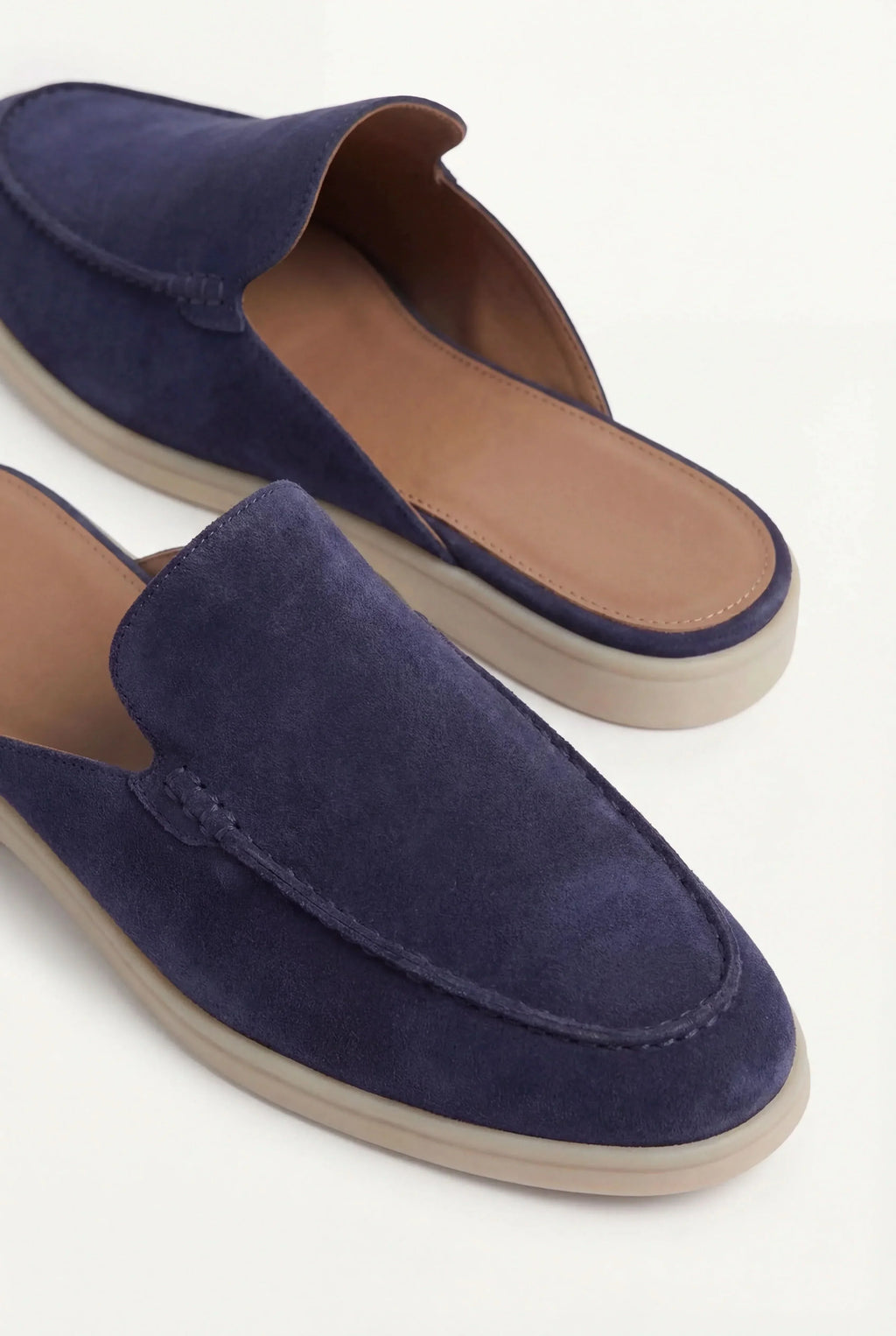 Yacht | Mocassino Aperto Camoscio — Blu Navy