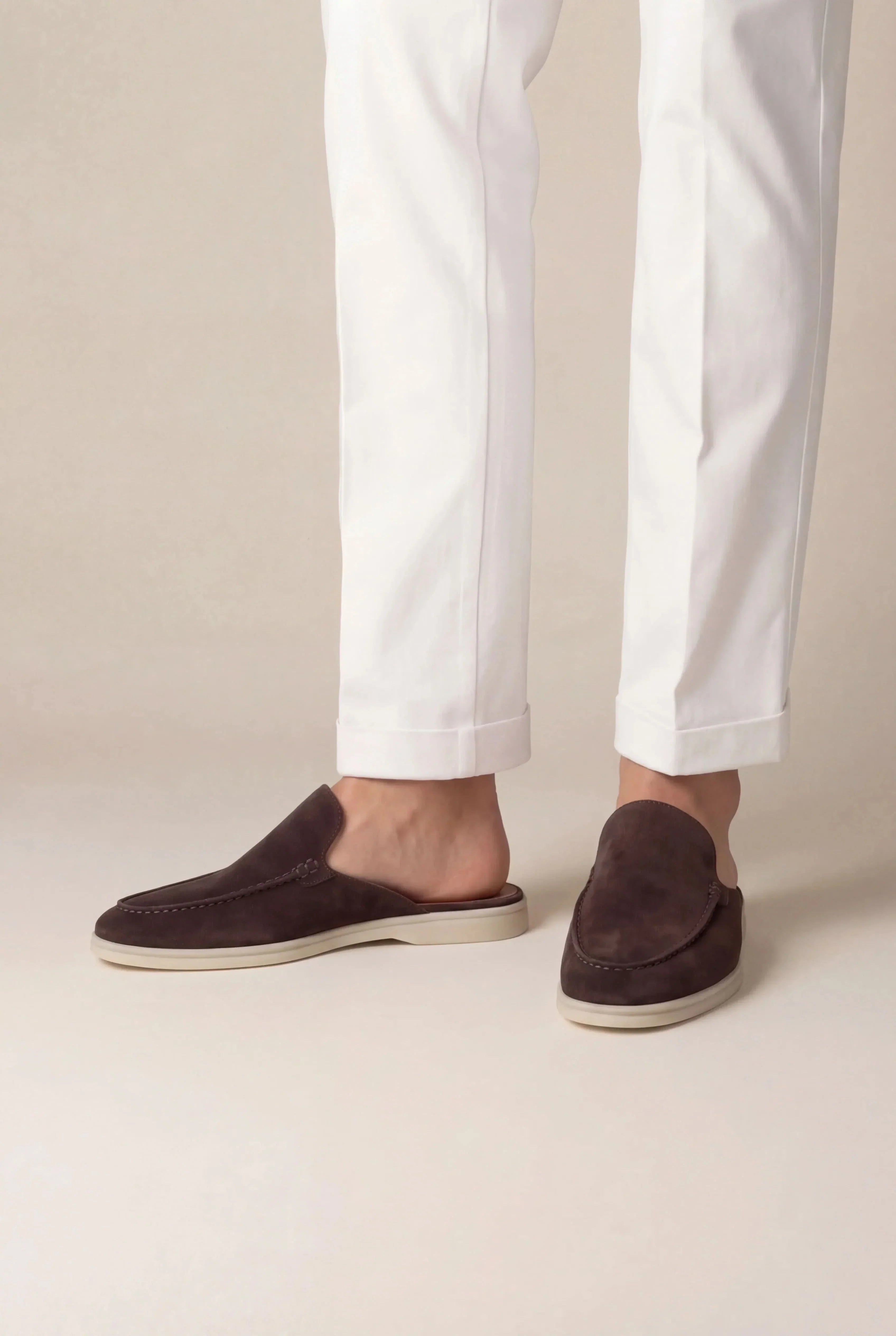 Yacht | Mocassino Aperto Camoscio — Marrone