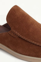 Yacht | Mocassino Aperto Camoscio — Granata