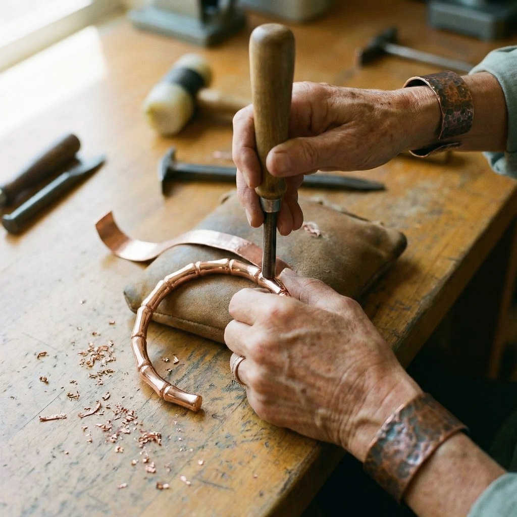 Bracciale in Rame a Segmenti