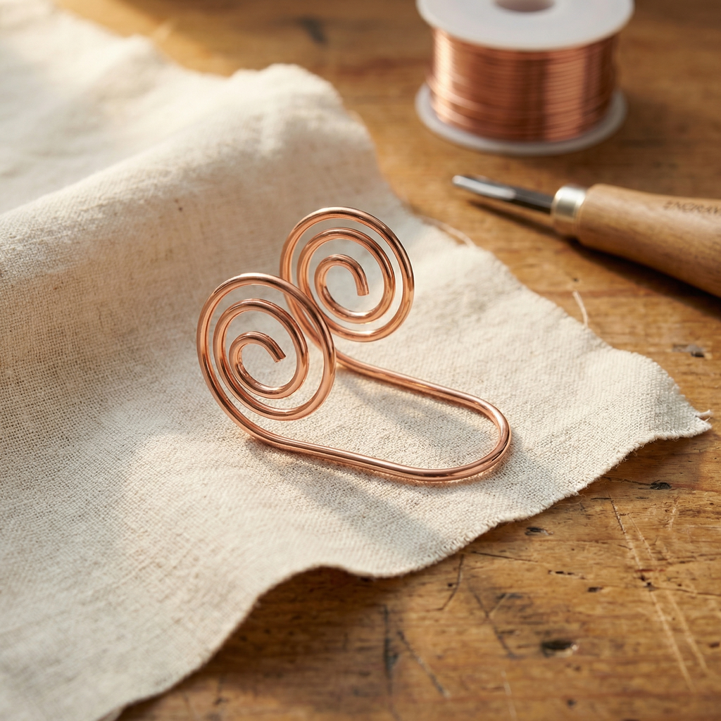 Bracciale a Spirale da Mano in Rame