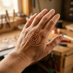 Bracciale a Spirale da Mano in Rame