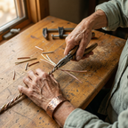 Bracciale in Rame Intrecciato Tre Toni