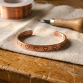 Bracciale in Rame Stampato a Cuori