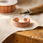 Anello in Rame Inciso a Losanga