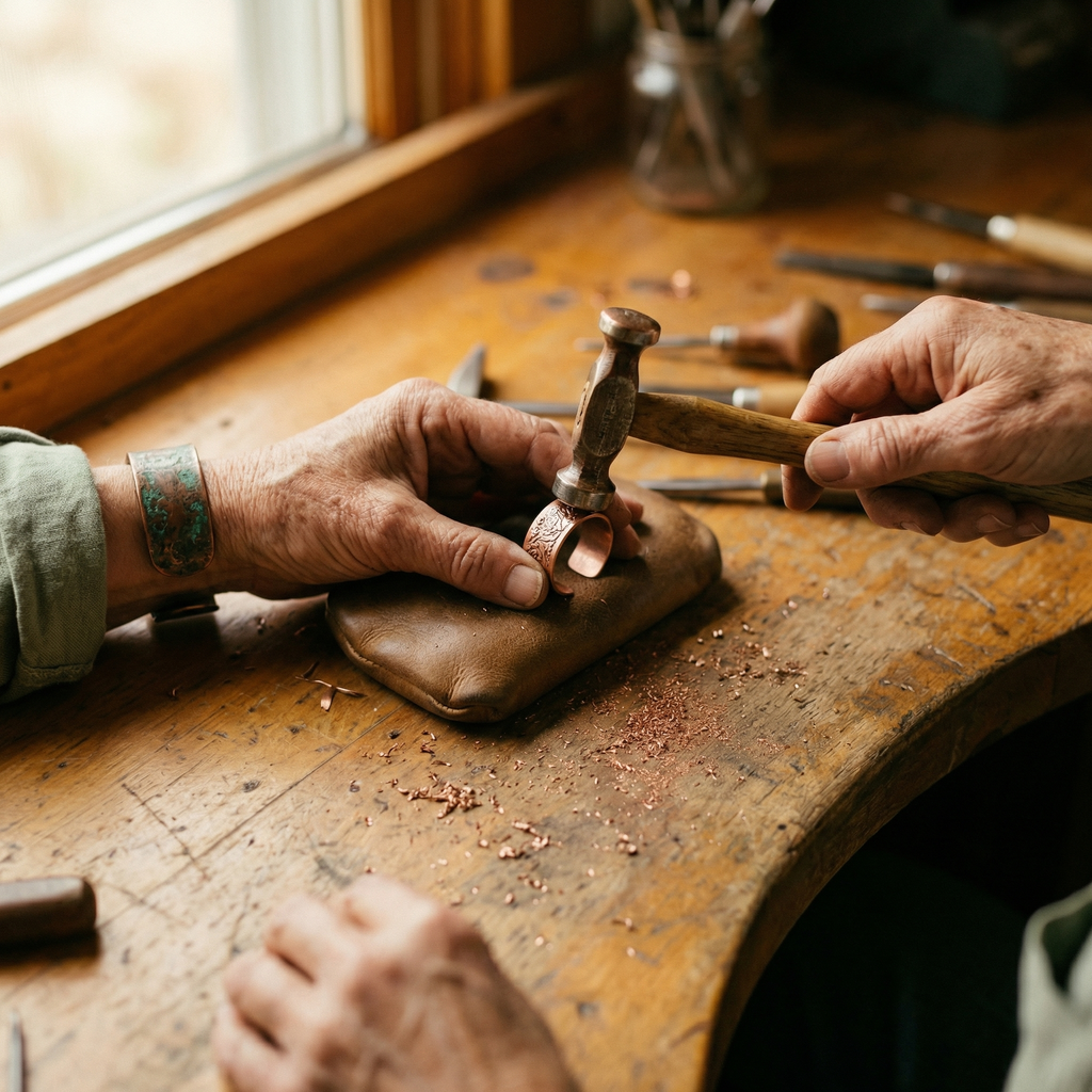 Anello in Rame Puro Regolabile