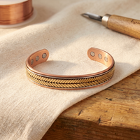 Bracciale in Rame a Treccia Centrale