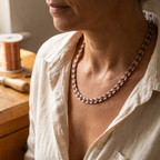 Collana in Rame a Maglie Alternate