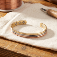 Bracciale in Rame Tre Toni a Scanalature